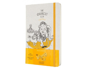 Блокнот Moleskine Le Wizard of Oz Large A5 120 листов без линовки белый/желтый на сшивке (130x210 мм)